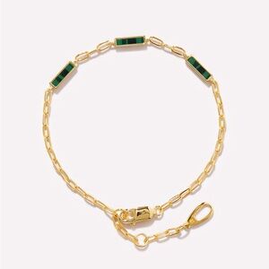 COLETTE MALACHITE 14k gold bracelet